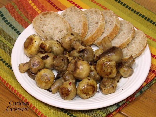Lime and Cilantro Marinated Mushrooms from Curious Cuisiniere