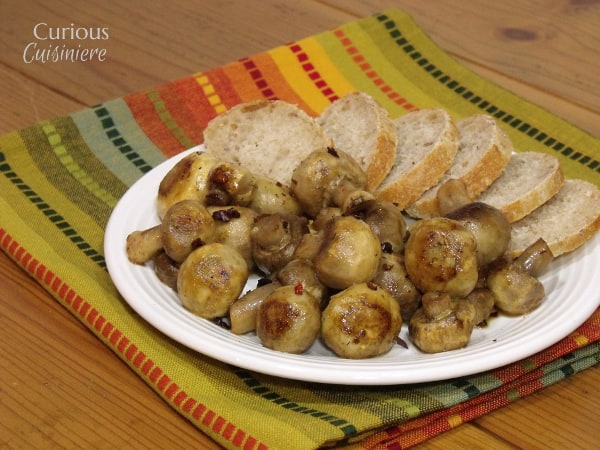 Lime and Cilantro Marinated Mushrooms from Curious Cuisiniere