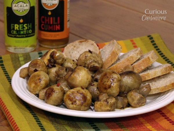 Lime and Cilantro Marinated Mushrooms from Curious Cuisiniere