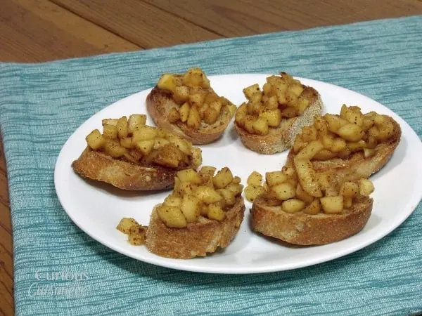 Spiced Apple Bruschetta from Curious Cuisiniere