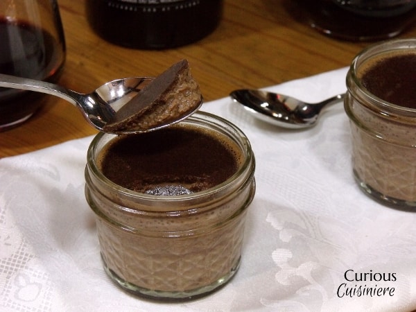 Chocolate Pots de Crème from Curious Cuisiniere