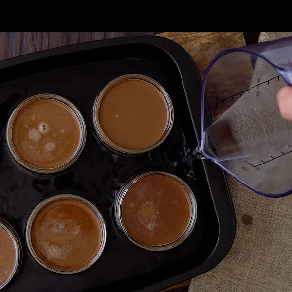 Water bath baking pots de creme