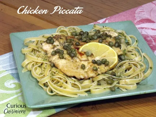 Lemon Chicken Piccata is an easy and flavorful dish that is the perfect recipe for a quick weeknight dinner. | www.CuriousCuisiniere.com