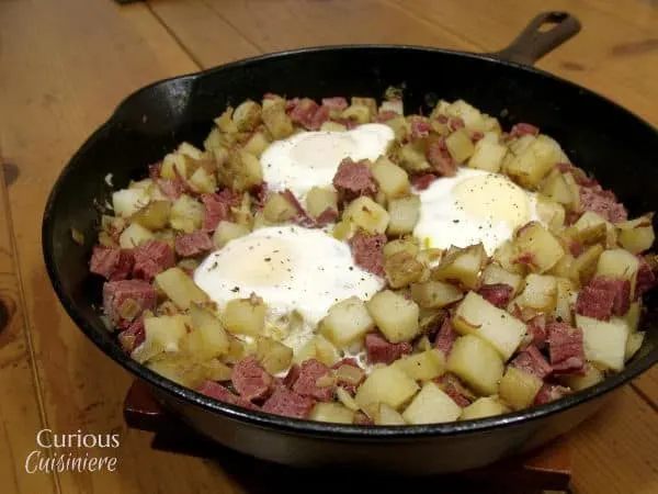 Corned Beef Hash is a hearty way to start off your day, and the perfect, simple use for leftover corned beef. | www.CuriousCuisiniere.com