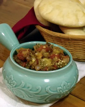 Baingan Bharta (Indian Curried Eggplant Stew) from Curious Cuisiniere