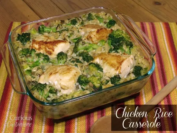 Chicken Rice Casserole from Curious Cuisiniere