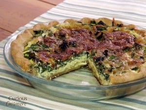 Quiche Florentine (Spinach Quiche) from Curious Cuisiniere