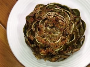 Italian Stuffed Artichokes from Curious Cuisiniere