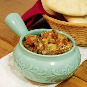 Baingan Bharta (Indian Curried Eggplant Stew) from Curious Cuisiniere