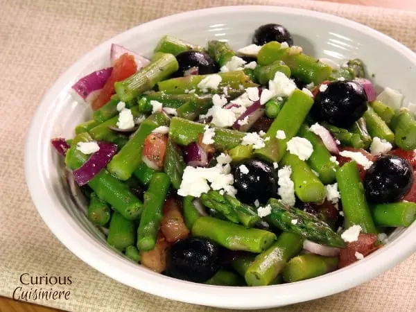 Greek Style Asparagus Salad from Curious Cuisiniere