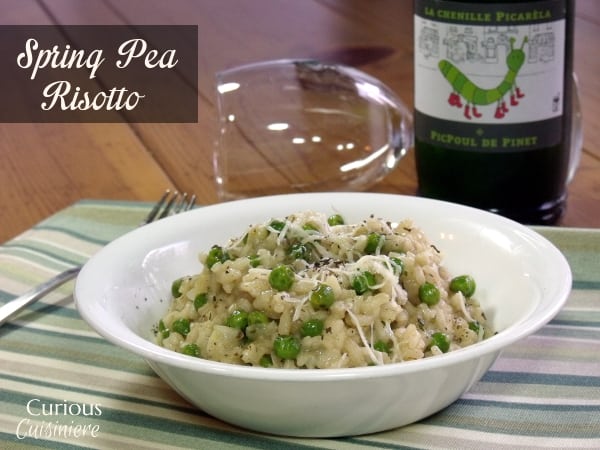Spring Pea Risotto from Curious Cuisiniere