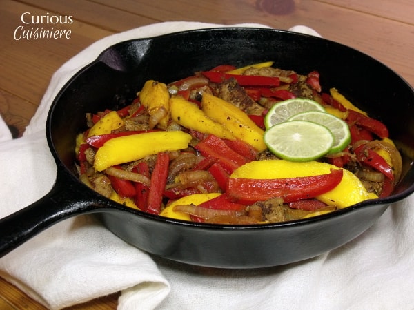 Mango Lime Fajitas from Curious Cuisineire