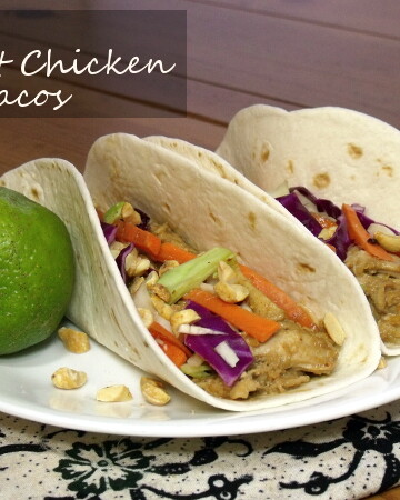 Thai Peanut Chicken Tacos from Curious Cuisiniere