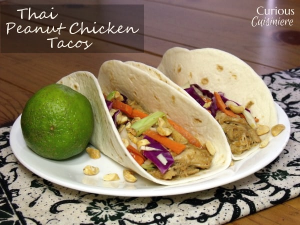 Thai Peanut Chicken Tacos from Curious Cuisiniere