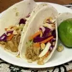 Thai Peanut Chicken Tacos