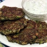 Turkish Zucchini Fritters with Yogurt Cacik