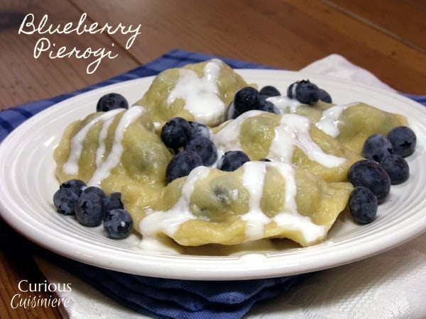 A sweet, summer version of this classic Polish dish, Blueberry Pierogi are a tasty way to enjoy this summer's berry harvest!| www.CuriousCuisiniere.com