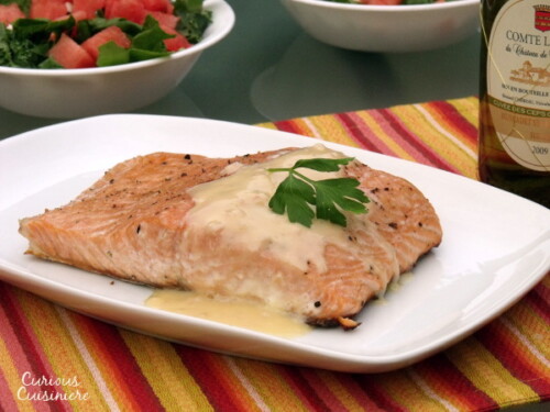 Grilled Salmon with Beurre Blanc • Curious Cuisiniere