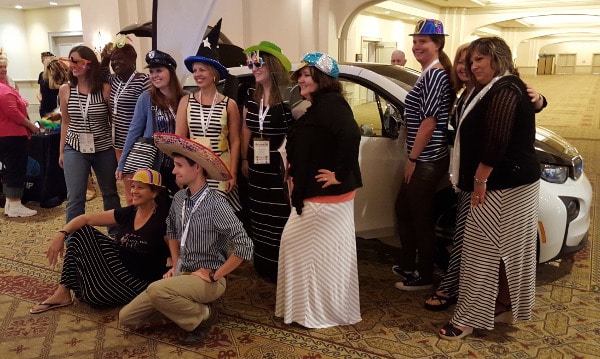 Food and Wine Conference 2015, posing with a car from Fields Auto Group in Florida.