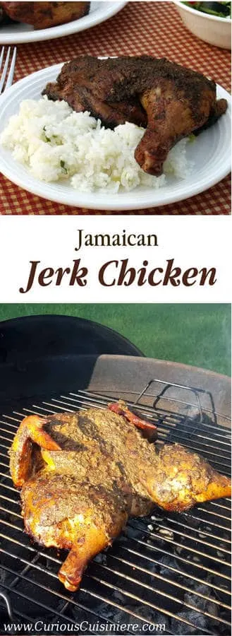 Spicy, herby, slightly sweet. This Jamaican Jerk Chicken recipe adds the perfect Caribbean flair to a summer cookout. | www.CuriousCuisiniere.com 