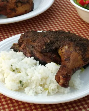 Spicy, herby, slightly sweet, Jamaican Jerk Chicken adds the perfect Caribbean flair to a summer cookout.
