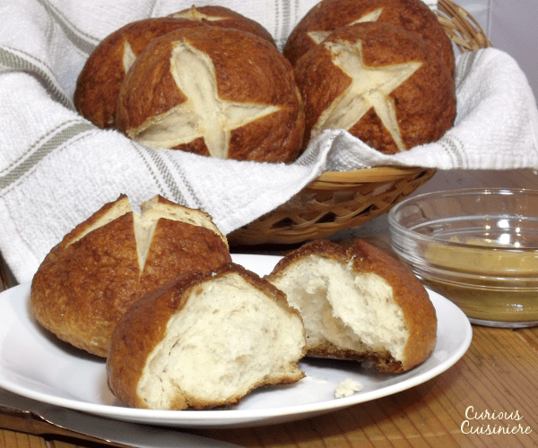 A soft and chewy pretzel, now in roll form, perfect for serving your favorite summer burger on a pretzel bun.