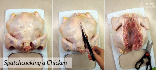 Easily split open a chicken for faster, more even cooking in the oven or on the grill. 