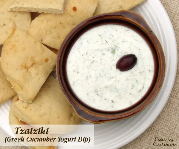 Perfect for veggie and pita dipping, Homemade Tzatziki sauce, or Greek Cucumber Yogurt Dip, is easy to make at home!