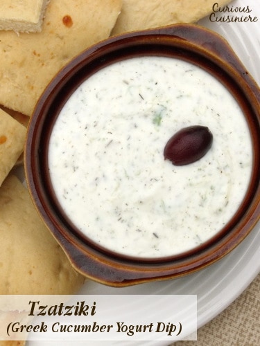Perfect for veggie and pita dipping, Greek Cucumber Yogurt Dip, or Tzatziki, is easy to make at home!