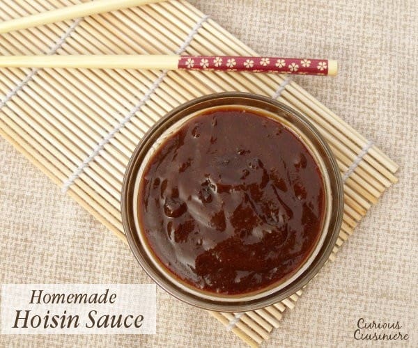 This quick hoisin sauce recipe can be whipped up in minutes from ingredients already in your pantry. Great as a marinade for chicken, beef or pork. Tasty as a dip for egg rolls or a stir fry sauce. | www.curiouscuisiniere.com
