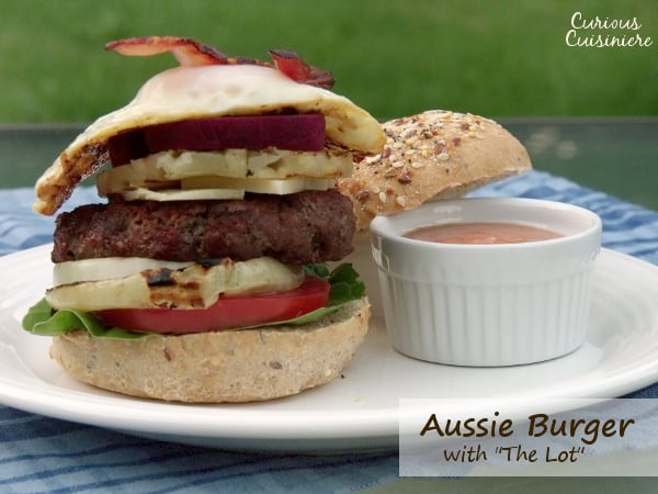 You haven't met a loaded burger until you try this Australian classic. They call it a burger with "the lot." And once you see the list of toppings, you'll know why. | www.curiouscuisiniere.com