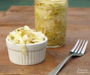 Cabbage and salt are all you need to make small batches of this authentic German sauerkraut at home. | www.curiouscuisiniere.com
