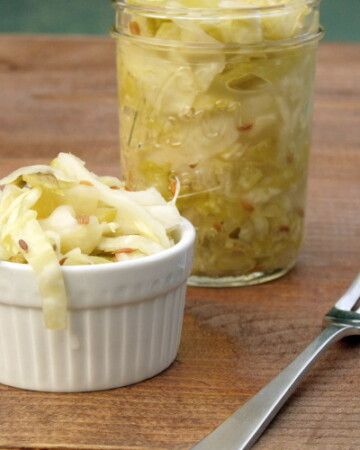 Cabbage and salt are all you need to make small batches of this authentic German sauerkraut at home. | www.curiouscuisiniere.com