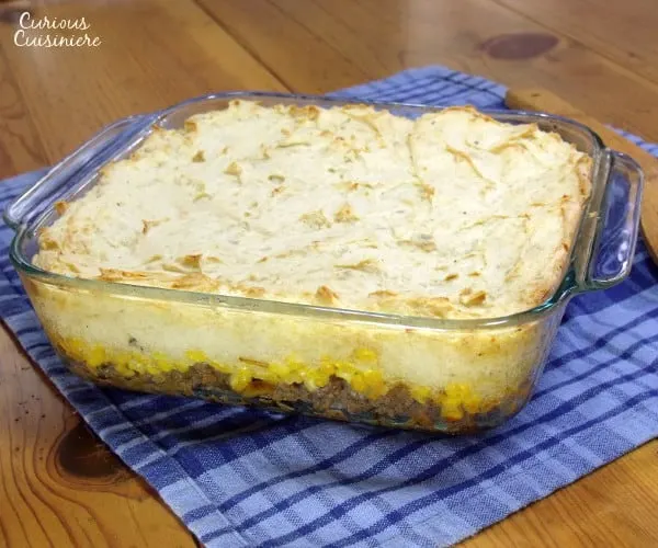 Potatoes, ground beef, and corn combine in this Canadian version of Shepherd's Pie. | www.curiouscuisiniere.com