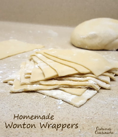 Wonton wrappers are fun and easy to make at home. Make a big batch and use them to make egg rolls, wontons, dumplings, ravioli, and more! | www.curiouscuisiniere.com