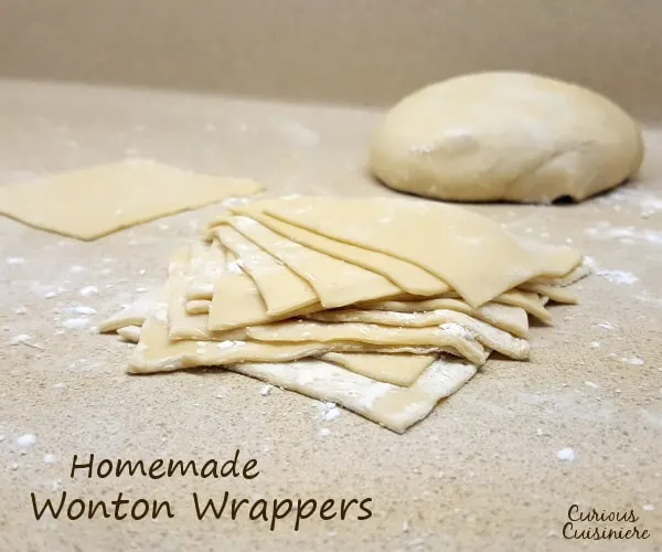 Wonton wrappers are fun and easy to make at home. Make a big batch and use them to make egg rolls, wontons, dumplings, ravioli, and more! | www.curiouscuisiniere.com