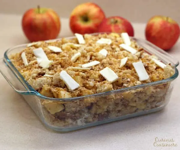 An Apple Brown Betty is an easy fall apple dessert recipe, perfect for a Holiday table. | www.curiouscuisiniere.com 