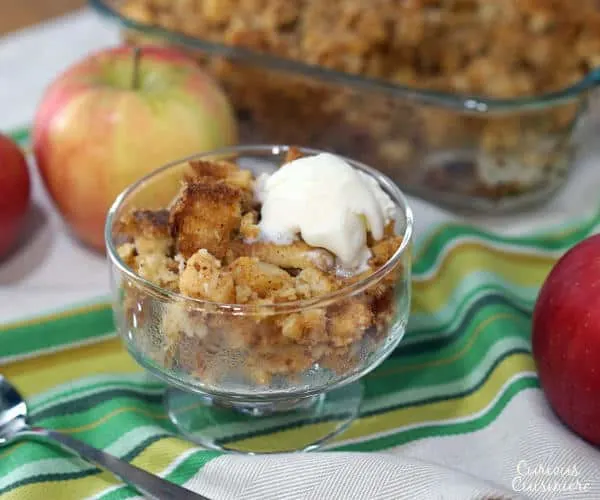 An Apple Brown Betty is an easy fall apple dessert recipe, perfect for a Holiday table. | www.curiouscuisiniere.com 