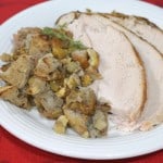 Slightly sweet and nutty, this French Chestnut Stuffing recipe is perfect for any holiday table. | www.curiouscuisiniere.com