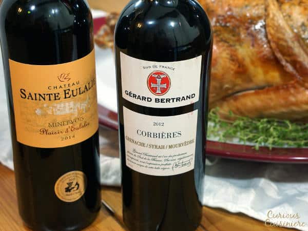 A holiday roasted turkey seasoned with French herbs pairs perfectly with a deep and flavorful Languedoc wine.