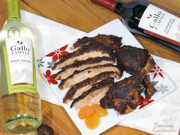 Change up your holiday dinner routine with this recipe for mole seasoned Roast Duck served with a rich Ancho and Apricot Mole Sauce. | www.curiouscuisiniere.com