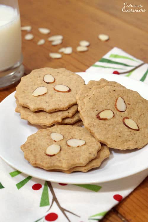 Also known as Dutch Windmill Cookies, our Speculaas (or Speculoos) might not be in the shape of windmills, but they still bring the same crisp, spiced cookie flavor of the traditional Christmas recipe. | www.curiouscuisiniere.com