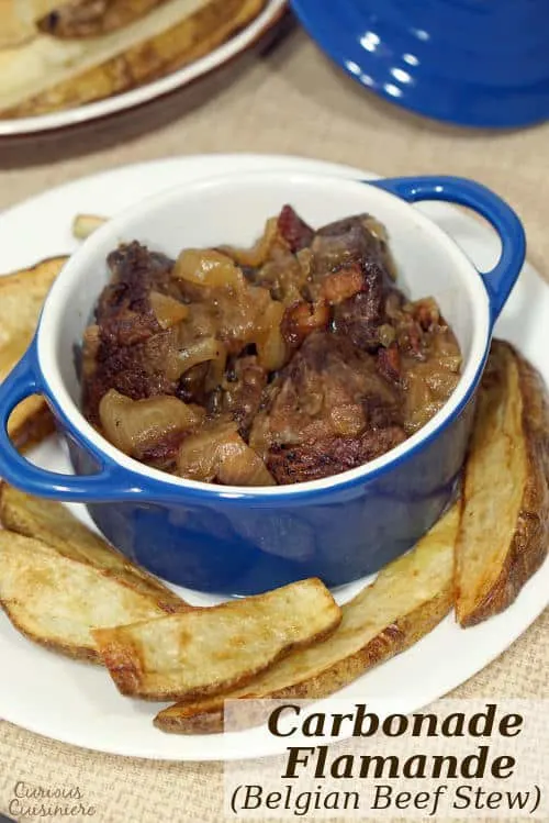 Carbonade Flamande is full of caramelized onions, bacon, and slow cooked beef making this Beef Stew from Belgium the perfect recipe for winter comfort food. | www.curiouscuisiniere.com 