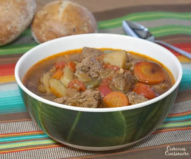 Slow Cooker Hungarian Goulash is flavorful, hearty, and healthy! | www.CuriousCuisiniere.com