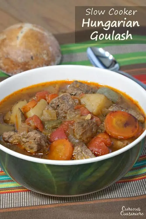 Slow Cooker Hungarian Goulash is flavorful, hearty, and healthy! | www.CuriousCuisiniere.com
