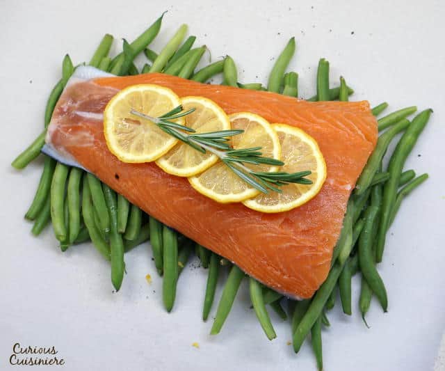 Lemon and Rosemary Salmon en Papillote • Curious Cuisiniere