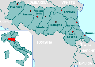 Emilia Romagna region in Italy