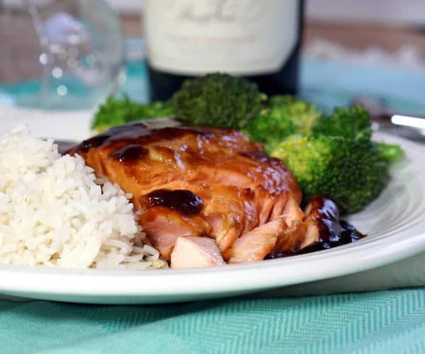 This easy Teriyaki Salmon recipe uses ingredients in your pantry to create an elegant dinner that is quick enough for a weeknight. | www.CuriousCuisiniere.com