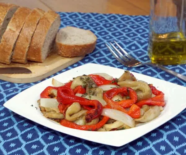 Escalivada is a Spanish grilled vegetable appetizer recipes that is easy to make and big on flavor. | www.CuriousCuisiniere.com