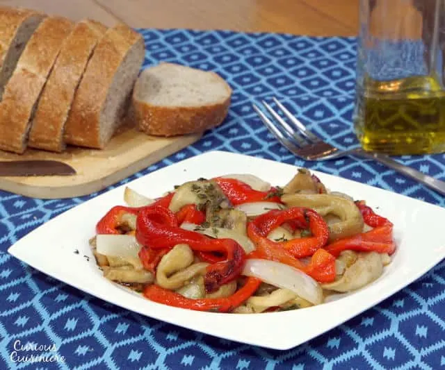 Escalivada is a Spanish grilled vegetable appetizer recipe that is easy to make and big on flavor. | www.CuriousCuisiniere.com